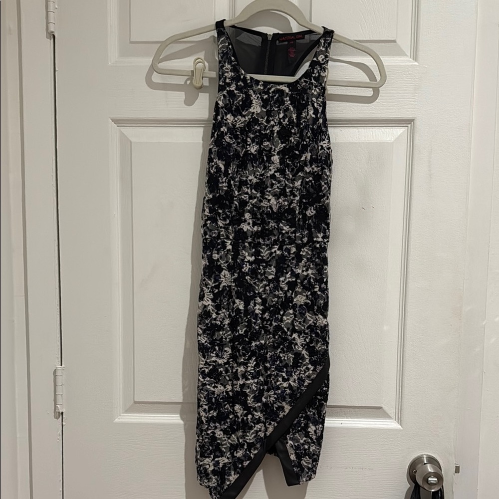 Floral Black and White Dress